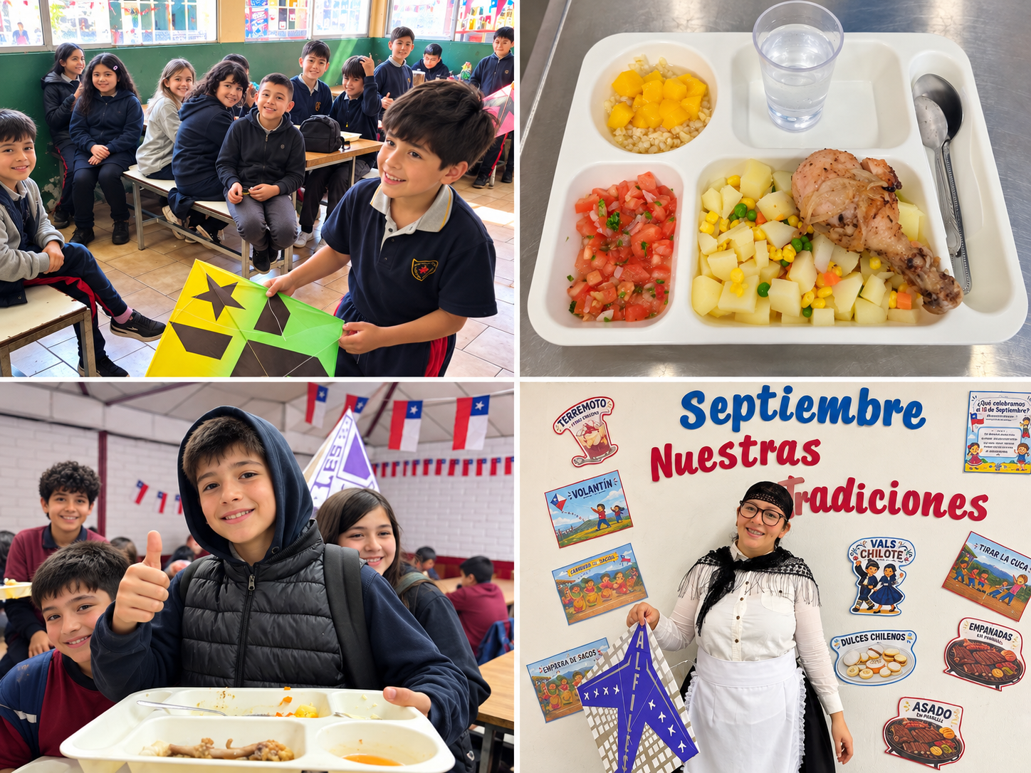 Celebración escolar chilena en cuatro escenas
