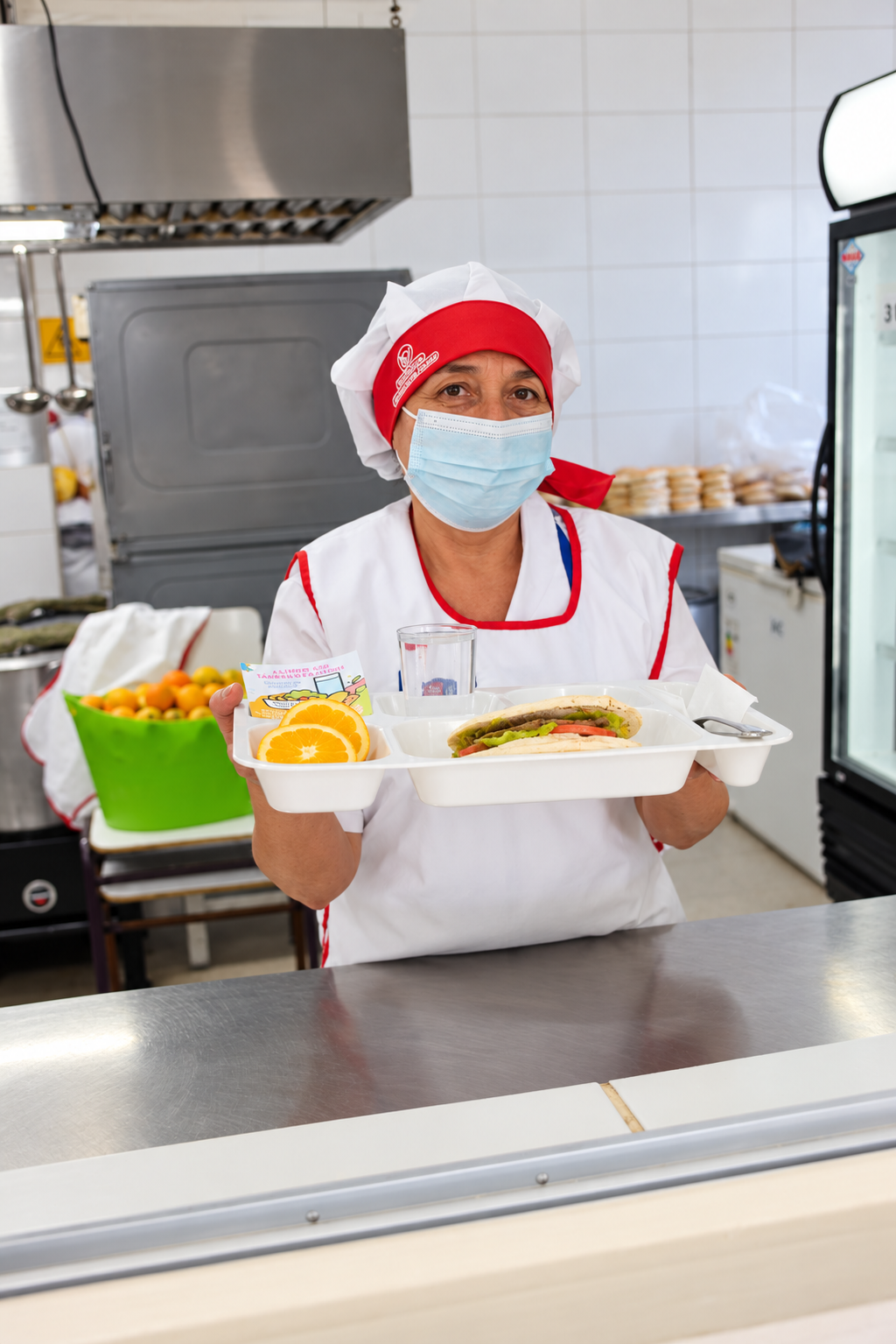 Presentación de almuerzo en cafetería