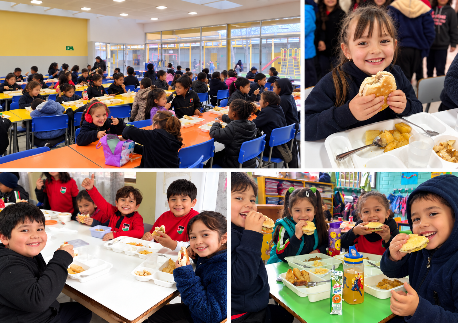 Collage_alegre_del_comedor_escolar