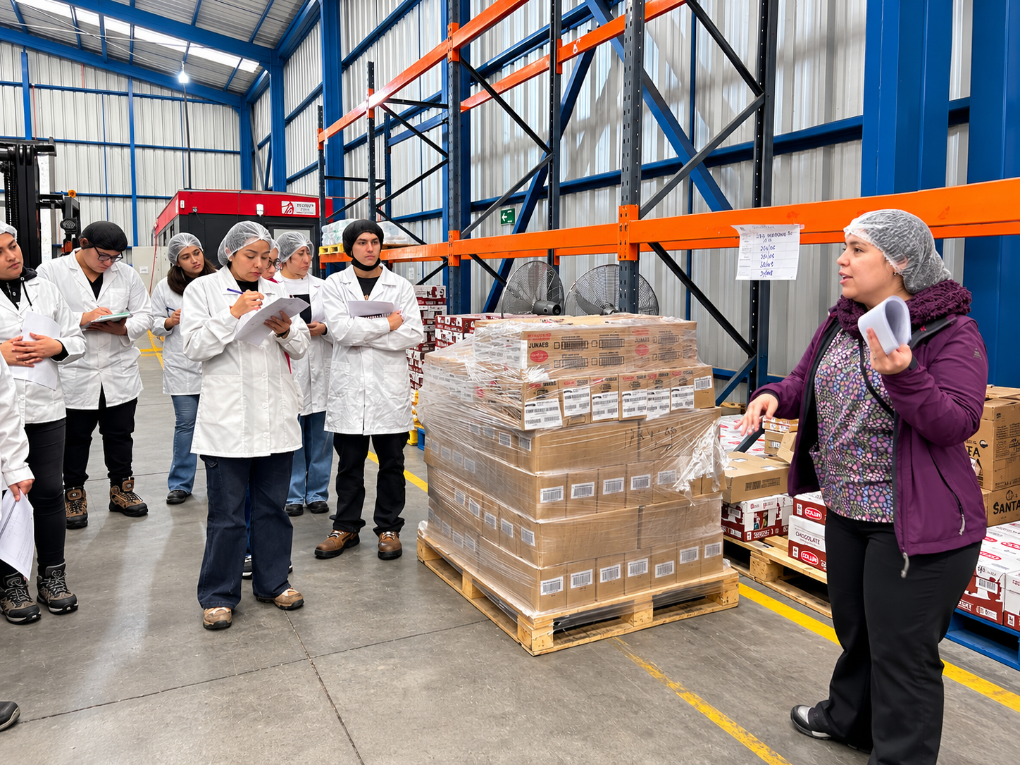 Inspección y capacitación en almacén