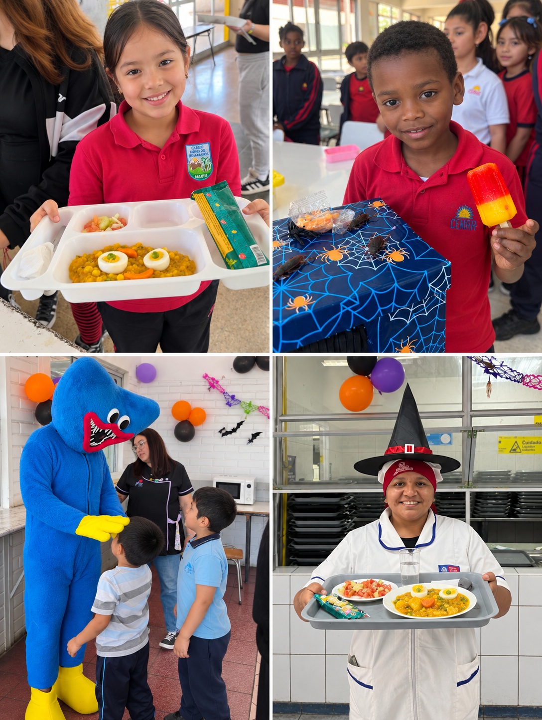 Collage de Halloween en el colegio